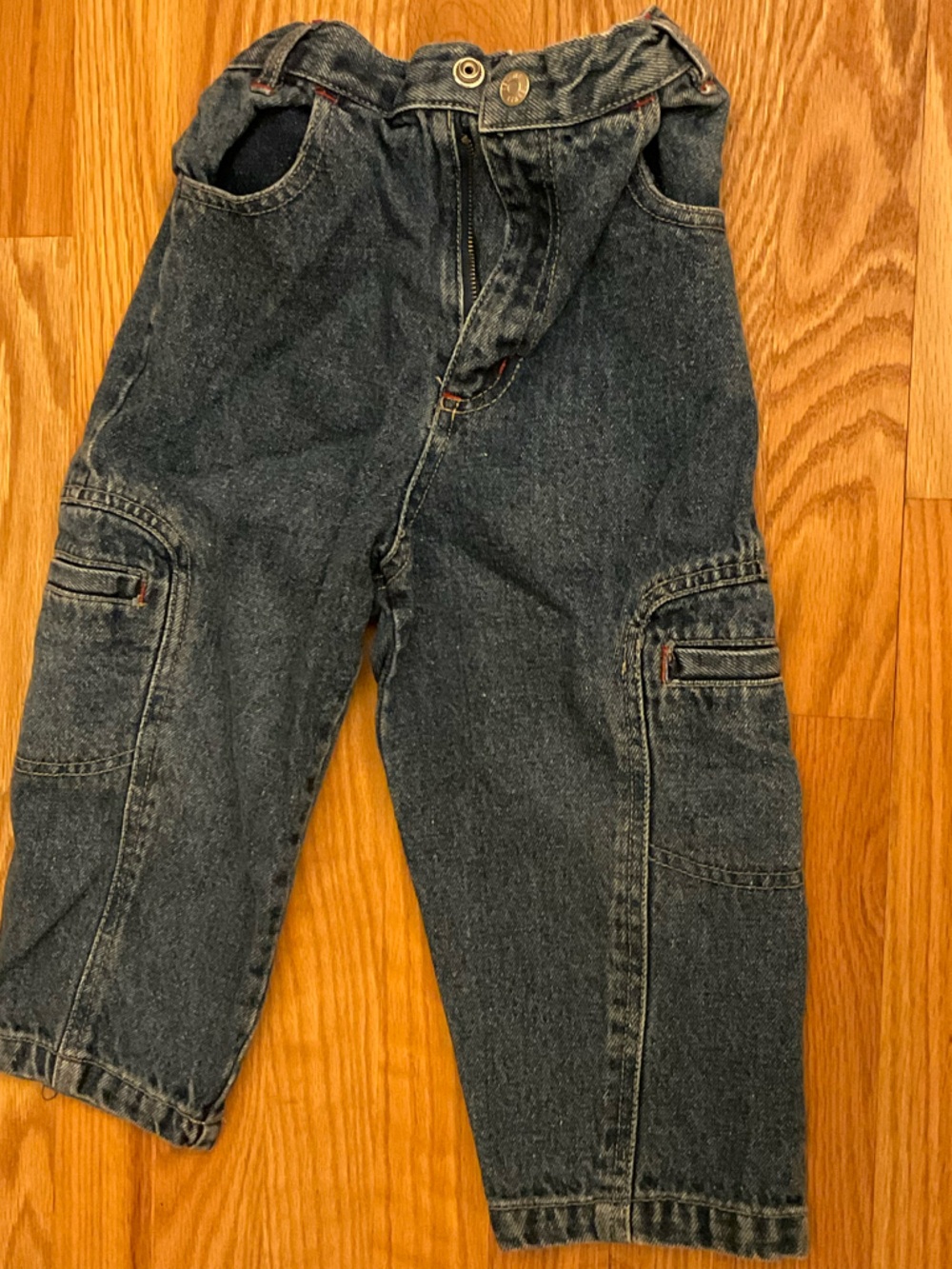 Sesame Street Brand - Dark Wash Kids Cargo Jeans Size 3T